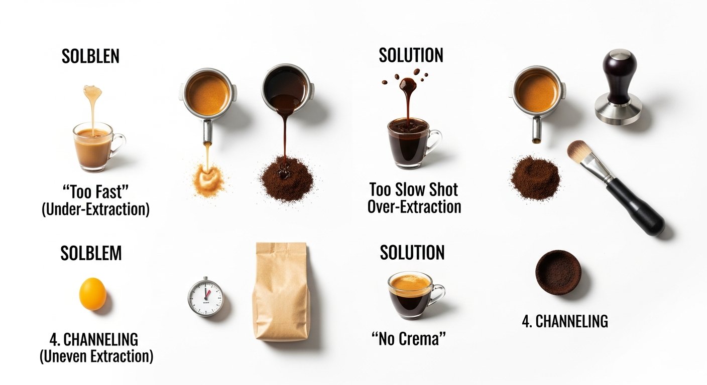 resolving sour, bitter, or weak coffee tastes — espresso troubleshooting guide