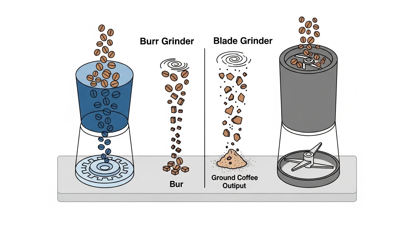 burr vs blade grinder - infographic 4 illustration